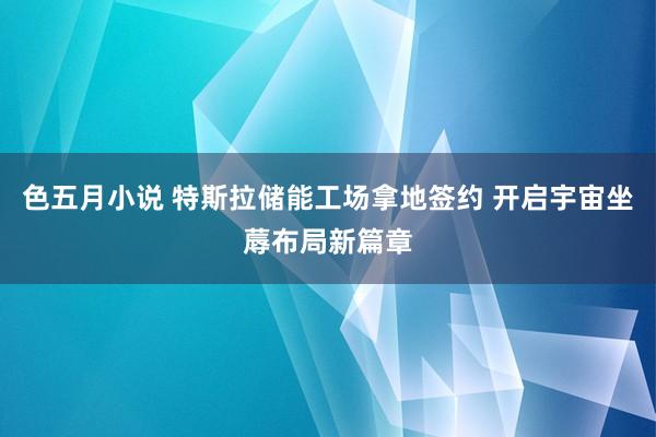 色五月小说 特斯拉储能工场拿地签约 开启宇宙坐蓐布局新篇章