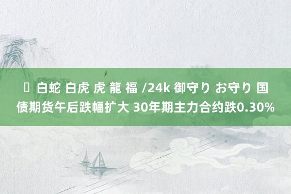 ✨白蛇 白虎 虎 龍 福 /24k 御守り お守り 国债期货午后跌幅扩大 30年期主力合约跌0.30%