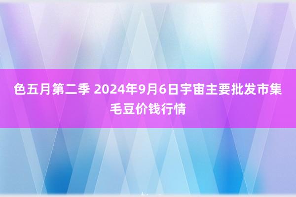 色五月第二季 2024年9月6日宇宙主要批发市集毛豆价钱行情