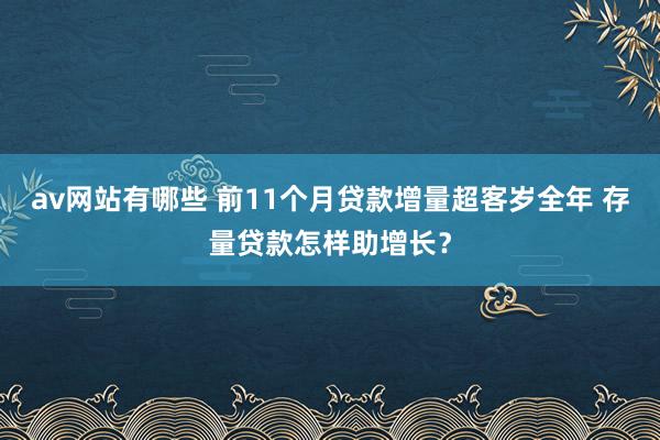 av网站有哪些 前11个月贷款增量超客岁全年 存量贷款怎样助增长？