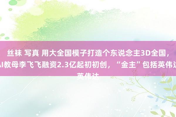 丝袜 写真 用大全国模子打造个东说念主3D全国，AI教母李飞飞融资2.3亿起初初创，“金主”包括英伟达