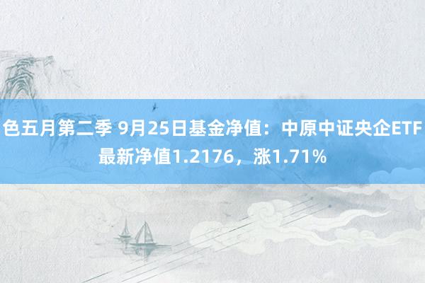 色五月第二季 9月25日基金净值：中原中证央企ETF最新净值1.2176，涨1.71%