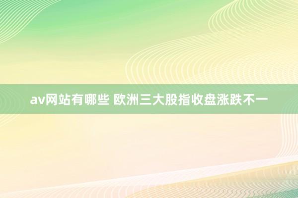 av网站有哪些 欧洲三大股指收盘涨跌不一