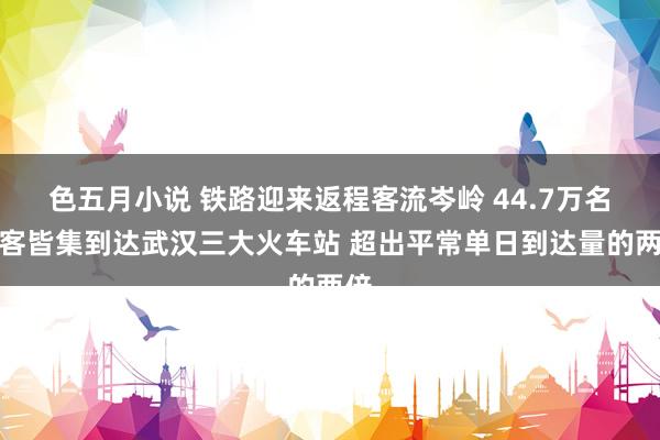 色五月小说 铁路迎来返程客流岑岭 44.7万名搭客皆集到达武汉三大火车站 超出平常单日到达量的两倍