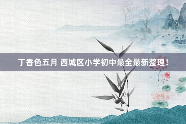 丁香色五月 西城区小学初中最全最新整理！