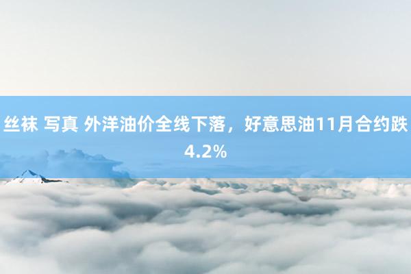 丝袜 写真 外洋油价全线下落，好意思油11月合约跌4.2%