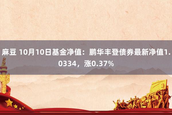 麻豆 10月10日基金净值：鹏华丰登债券最新净值1.0334，涨0.37%