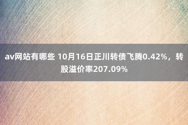 av网站有哪些 10月16日正川转债飞腾0.42%，转股溢价率207.09%