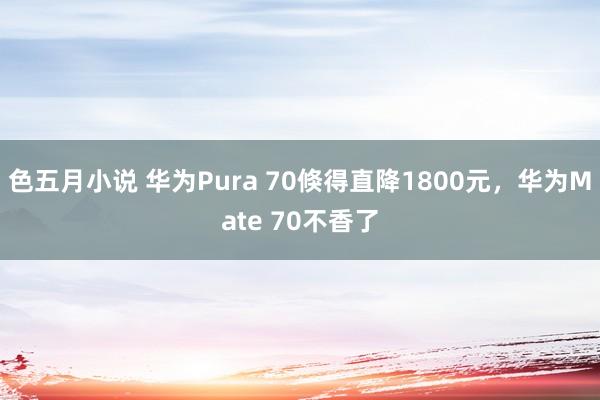 色五月小说 华为Pura 70倏得直降1800元，华为Mate 70不香了