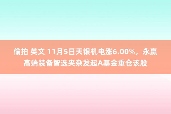 偷拍 英文 11月5日天银机电涨6.00%，永赢高端装备智选夹杂发起A基金重仓该股