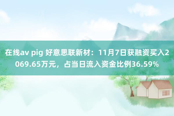 在线av pig 好意思联新材：11月7日获融资买入2069.65万元，占当日流入资金比例36.59%