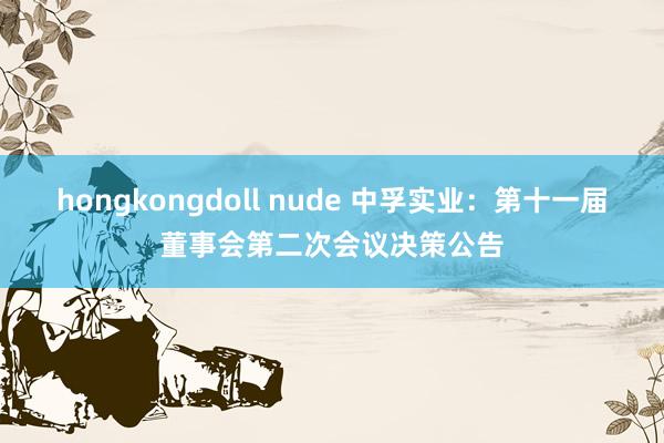 hongkongdoll nude 中孚实业：第十一届董事会第二次会议决策公告