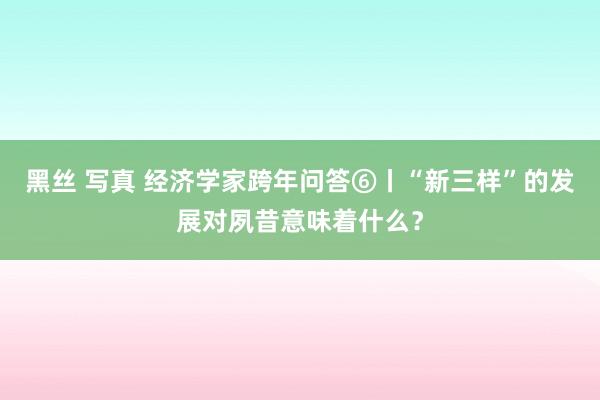 黑丝 写真 经济学家跨年问答⑥丨“新三样”的发展对夙昔意味着什么？