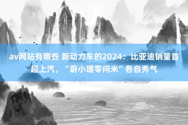 av网站有哪些 新动力车的2024：比亚迪销量首超上汽，“蔚小理零问米”各自秀气