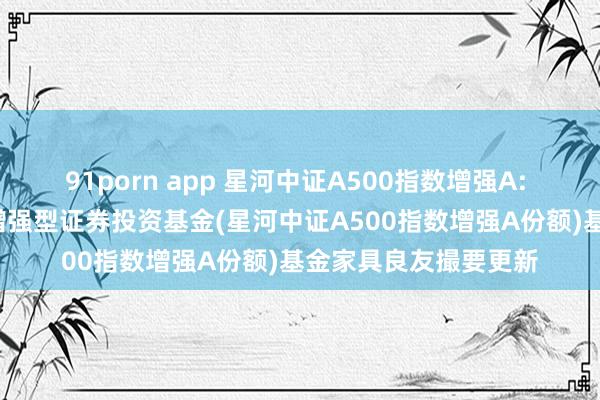 91porn app 星河中证A500指数增强A: 星河中证A500指数增强型证券投资基金(星河中证A500指数增强A份额)基金家具良友撮要更新