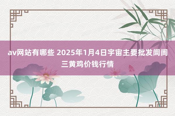 av网站有哪些 2025年1月4日宇宙主要批发阛阓三黄鸡价钱行情