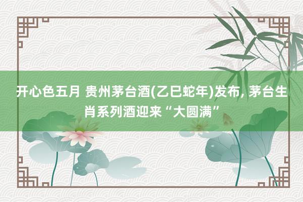 开心色五月 贵州茅台酒(乙巳蛇年)发布， 茅台生肖系列酒迎来“大圆满”