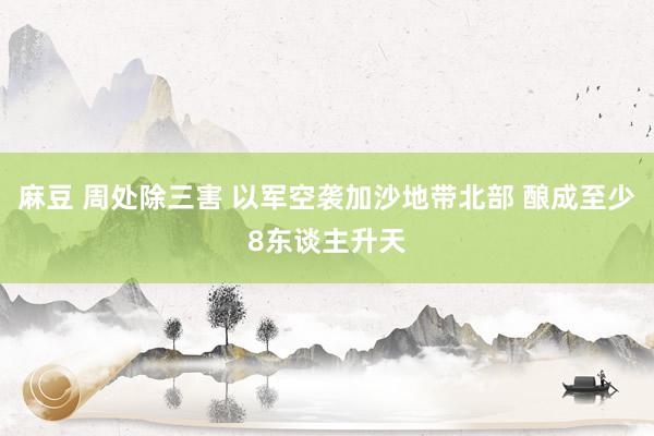 麻豆 周处除三害 以军空袭加沙地带北部 酿成至少8东谈主升天